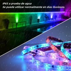 DOSYU 5M/16.4F灯条，3528 RGB LED灯条，带遥控器，用于电视，派对，家庭，DIY，圣诞节和万圣节装饰