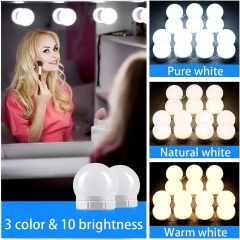 DOSYU LED 化妆灯，带14个灯泡和3种颜色模式，亮度可调，梳妆台灯