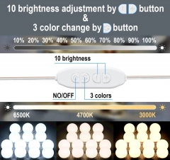 DOSYU LED 化妆灯，带14个灯泡和3种颜色模式，亮度可调，梳妆台灯