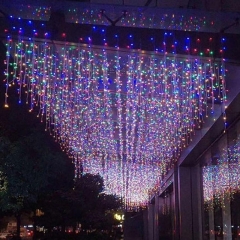 SERIE DE CASCADA DE LED 200 Led 4m 瀑布系列圣诞灯圣诞装饰屋檐屋顶栏杆户外灯